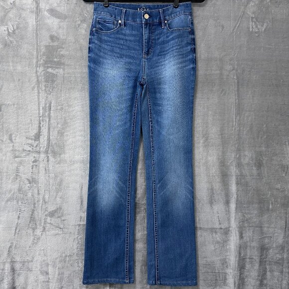 WHBM The Boot High-Rise Medium Wash Jeans Sz 0 - Picture 1 of 12